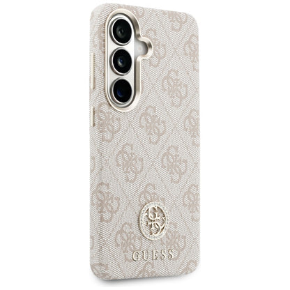 Futrola MagSafe za Samsung Galaxy S26 S942, Guess, Rhinestone Round Logo, Roze