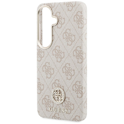 Futrola MagSafe za Samsung Galaxy S26 S942, Guess, Rhinestone Round Logo, Roze