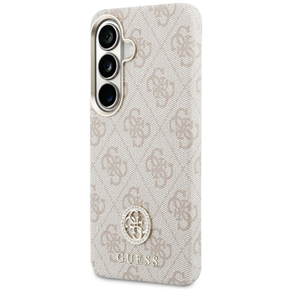 Futrola MagSafe za Samsung Galaxy S26 S942, Guess, Rhinestone Round Logo, Roze