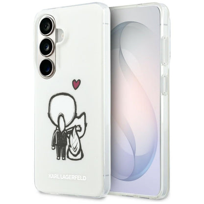 MagSafe futrola za Samsung Galaxy S26 S942, Karl Lagerfeld, IML Karl & Choupette Back Logo, Bela