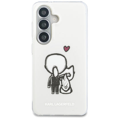 MagSafe futrola za Samsung Galaxy S26 S942, Karl Lagerfeld, IML Karl & Choupette Back Logo, Bela