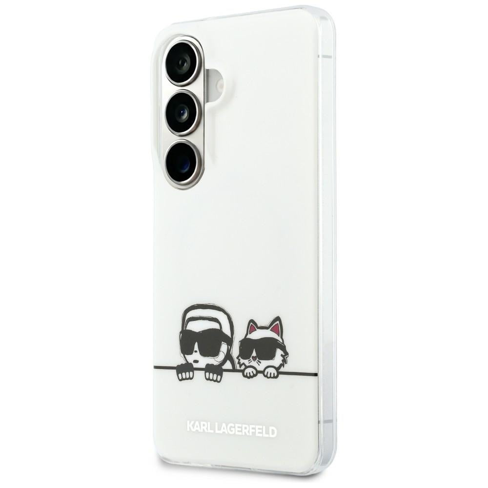 Futrola MagSafe za Samsung Galaxy S26 S942, Karl Lagerfeld, IML Karl & Choupette Peekaboo Logo, Bela