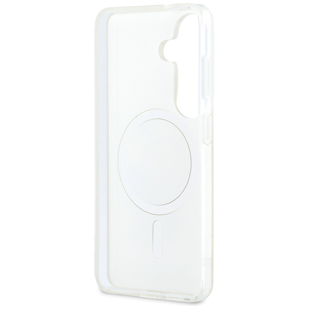 Futrola MagSafe za Samsung Galaxy S26 S942, Karl Lagerfeld, IML Karl & Choupette Peekaboo Logo, Bela
