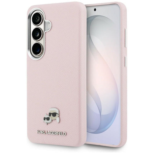 Futrola MagSafe za Samsung Galaxy S26 S942, Karl Lagerfeld, Karl & Choupette Head's Pin, Roze