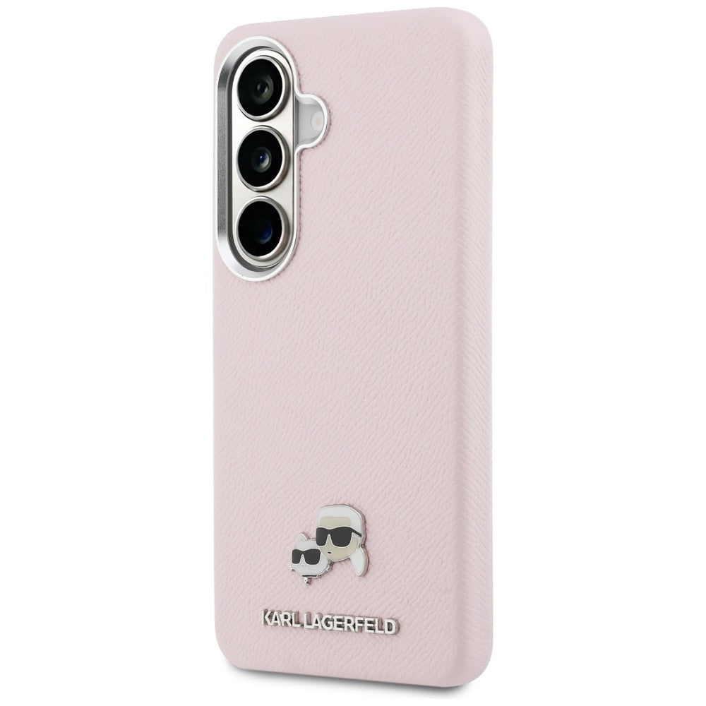 Futrola MagSafe za Samsung Galaxy S26 S942, Karl Lagerfeld, Karl & Choupette Head's Pin, Roze
