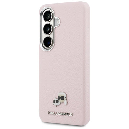 Futrola MagSafe za Samsung Galaxy S26 S942, Karl Lagerfeld, Karl & Choupette Head's Pin, Roze