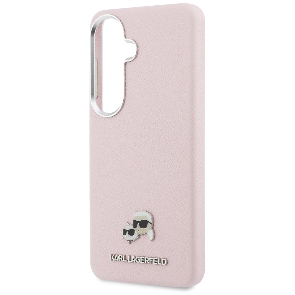 Futrola MagSafe za Samsung Galaxy S26 S942, Karl Lagerfeld, Karl & Choupette Head's Pin, Roze