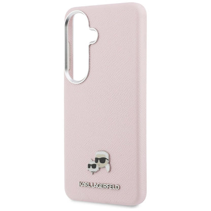 Futrola MagSafe za Samsung Galaxy S26 S942, Karl Lagerfeld, Karl & Choupette Head's Pin, Roze