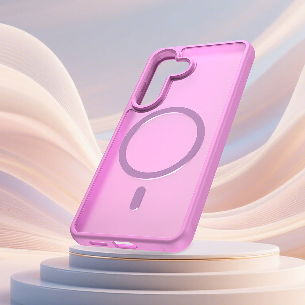 Futrola MagSafe za Samsung Galaxy S26, Techsuit, HaloFrost II, Roze