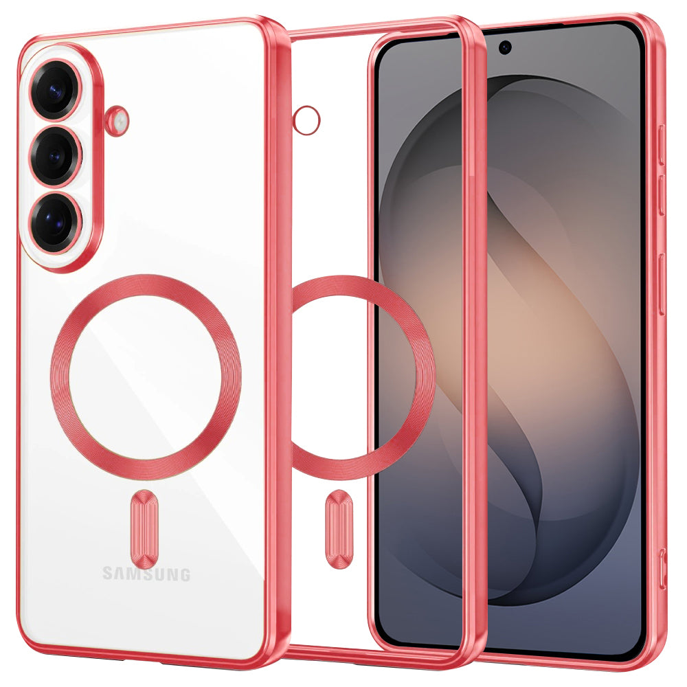 Futrola MagSafe za Samsung Galaxy S26, Techsuit, Luxury Crystal, Roza