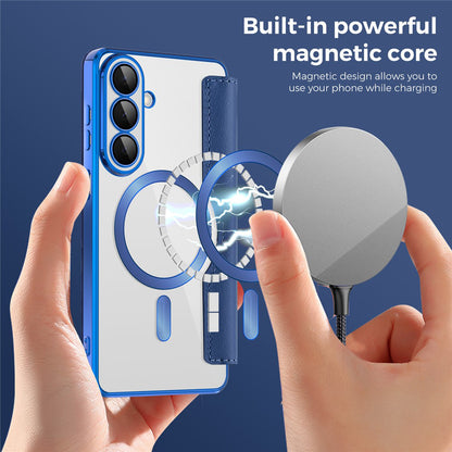 Futrola MagSafe za Samsung Galaxy S26, Techsuit, SmartMag Book, Plava