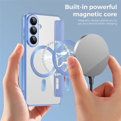 Futrola MagSafe za Samsung Galaxy S26, Techsuit, SmartMag Book, Plava