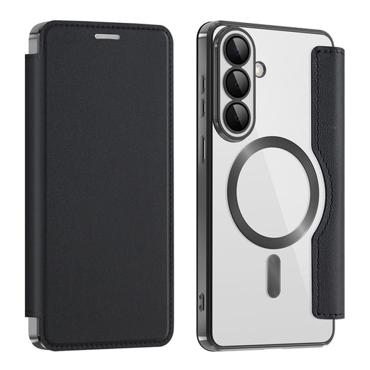 Futrola MagSafe za Samsung Galaxy S26, Techsuit, SmartMag Book, Crna