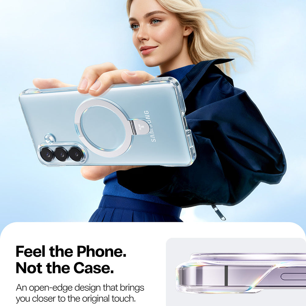 Futrola MagSafe za Samsung Galaxy S26 S942, Torras, Ostand Slim, Transparentna