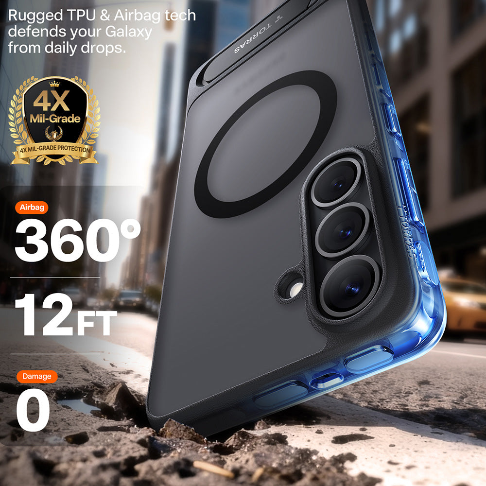 Futrola MagSafe za Samsung Galaxy S26, Torras, Pstand, Crna