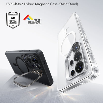Husa MagSafe za Samsung Galaxy S26 Ultra S948, ESR, Classic Hybrid Kickstand, Crna Satinirana
