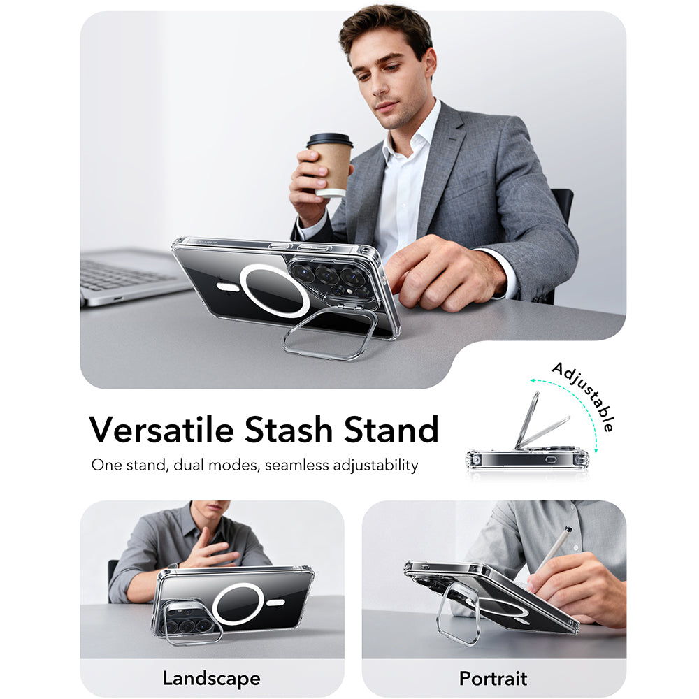 Futrola MagSafe za Samsung Galaxy S26 Ultra S948, ESR, Classic Hybrid Kickstand, Providna