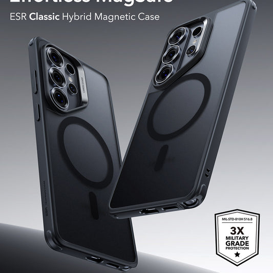 Futrola MagSafe za Samsung Galaxy S26 Ultra, ESR, Classic Hybrid, Satin Crna