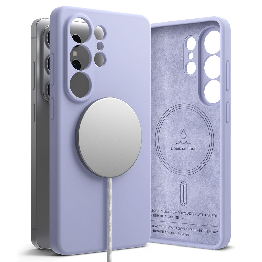Futrola MagSafe za Samsung Galaxy S26 Ultra, Ringke, Silikon, Ljubičasta