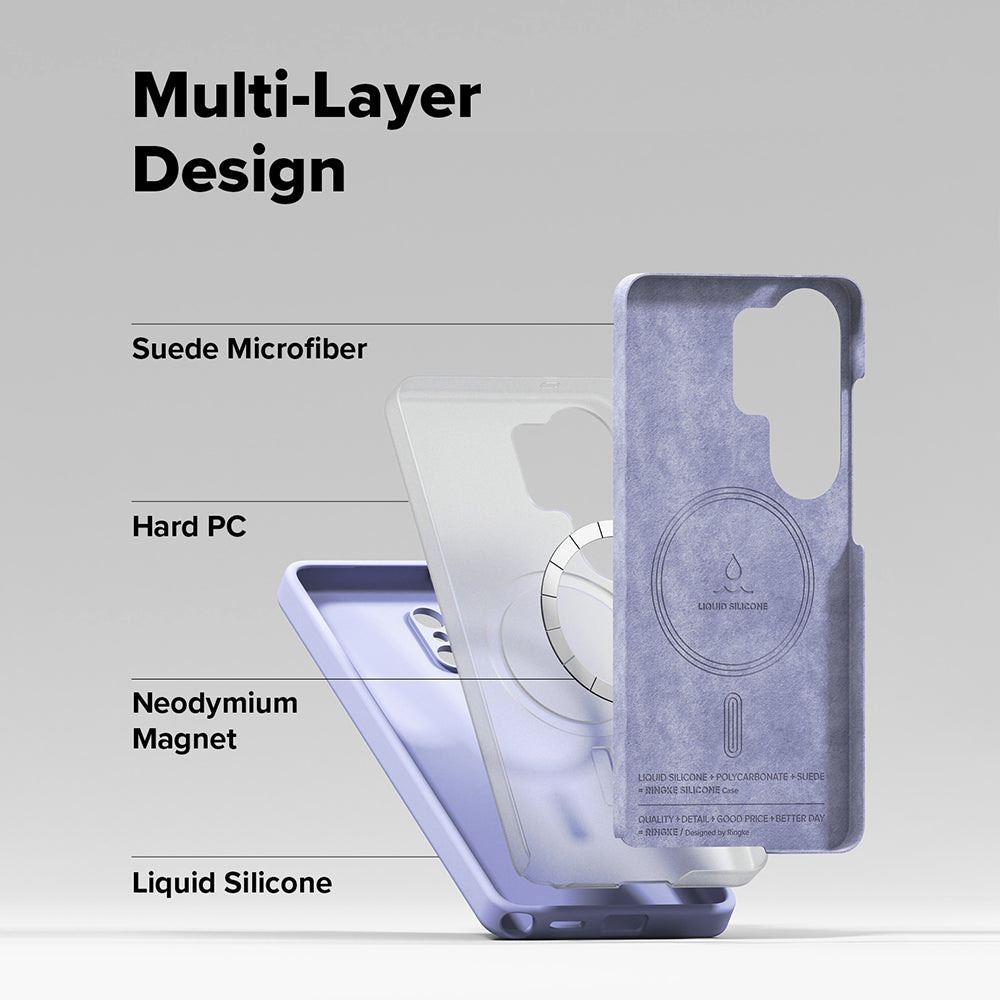 Futrola MagSafe za Samsung Galaxy S26 Ultra, Ringke, Silikon, Ljubičasta