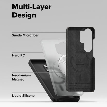 Futrola MagSafe za Samsung Galaxy S26 Ultra S948, Ringke, Silikon, Crna