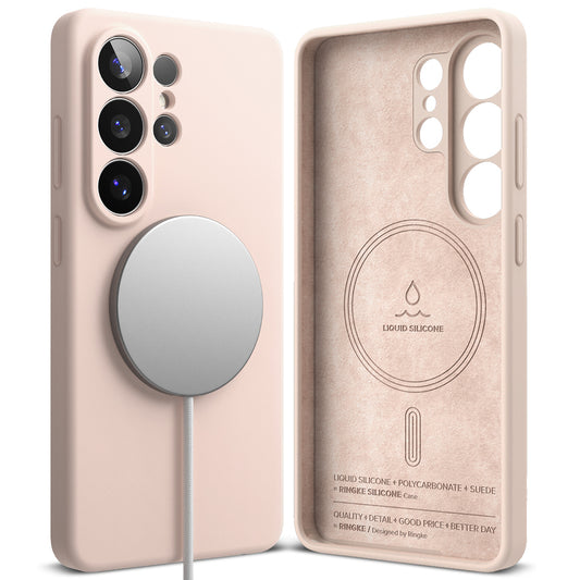 Futrola MagSafe za Samsung Galaxy S26 Ultra, Ringke, Silikon, Roze