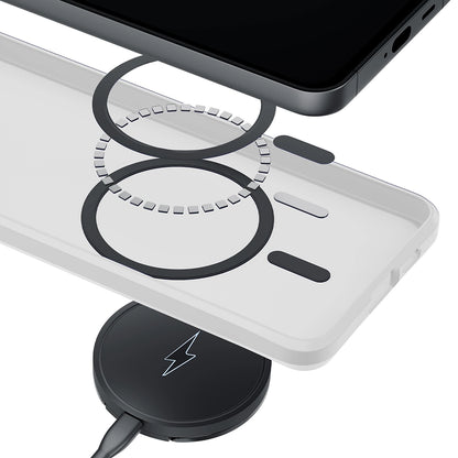 Futrola MagSafe za Samsung Galaxy S26 Ultra S948, 3MK, Smoke MagCase, Bela