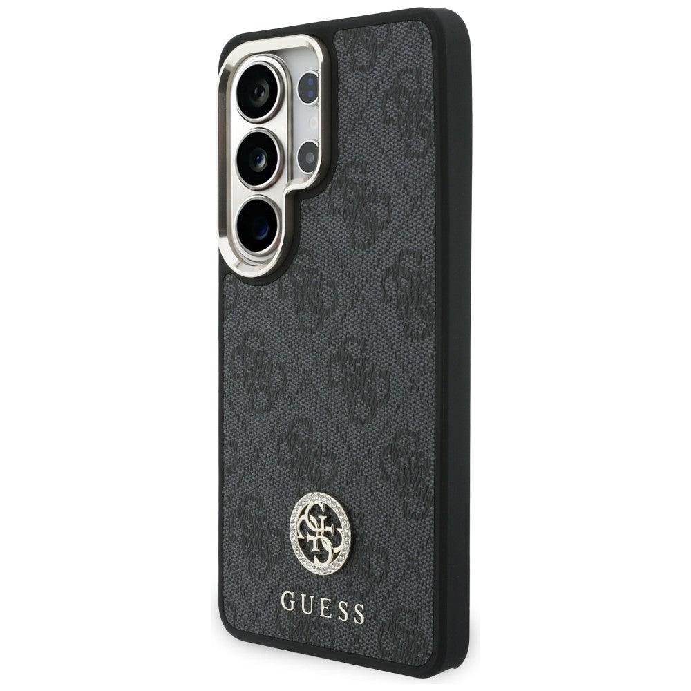 Futrola MagSafe za Samsung Galaxy S26 Ultra S948, GUESS, 4G Big Rhinestone Triangle Strap, Crna