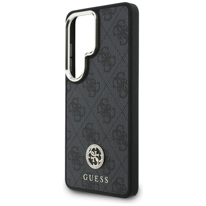 Futrola MagSafe za Samsung Galaxy S26 Ultra S948, GUESS, 4G Big Rhinestone Triangle Strap, Crna