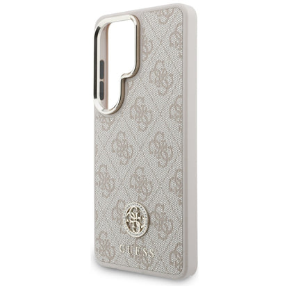Husa MagSafe za Samsung Galaxy S26 Ultra S948, GUESS, 4G Big Rhinestone Triangle Strap, Roze