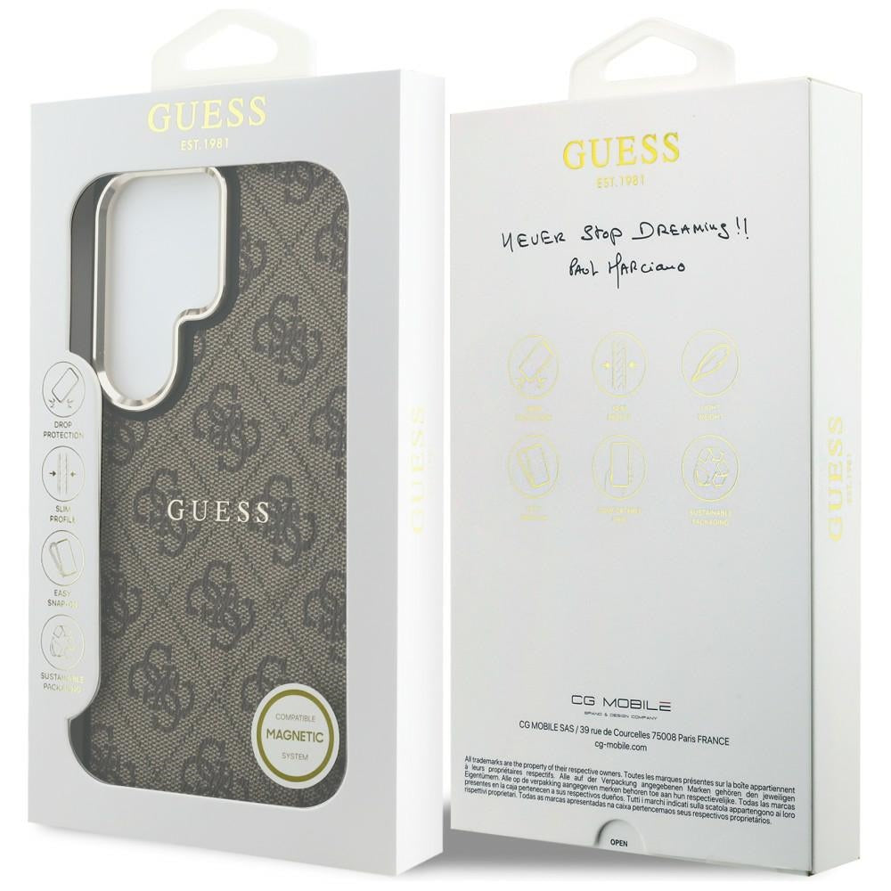 Futrola MagSafe za Samsung Galaxy S26 Ultra S948, Guess, 4G Embossed Ring, Braon