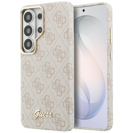 Futrola MagSafe za Samsung Galaxy S26 Ultra S948, Guess, 4G Script Logo, Roze