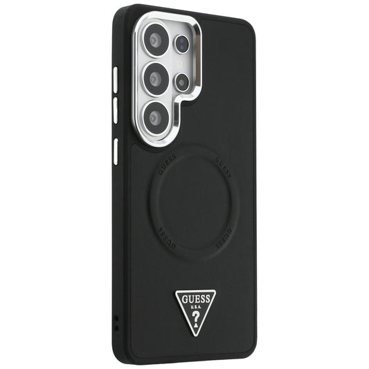 Futrola MagSafe za Samsung Galaxy S26 Ultra S948, Guess, Embossed Ring Triangle Logo, Crna