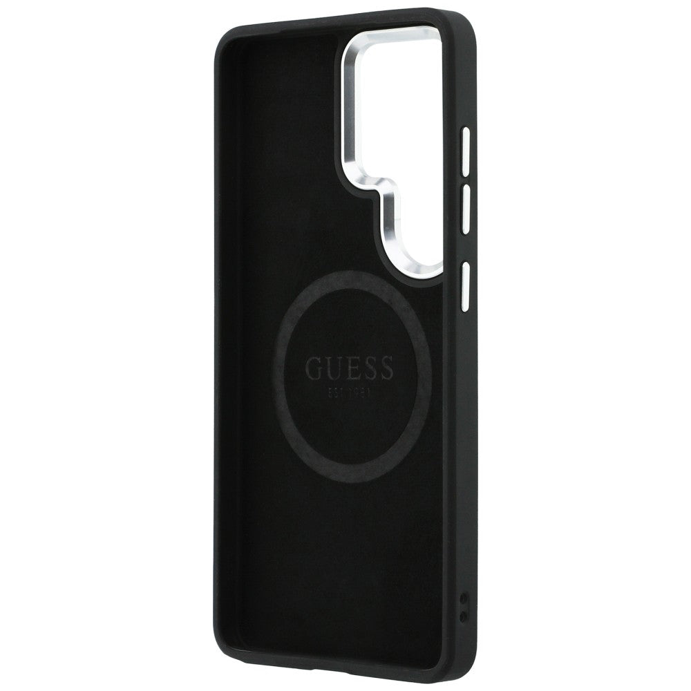 Futrola MagSafe za Samsung Galaxy S26 Ultra S948, Guess, Embossed Ring Triangle Logo, Crna