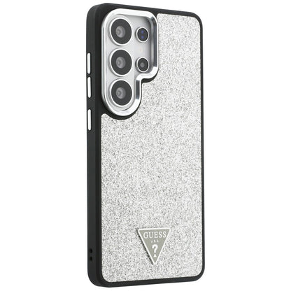 MagSafe futrola za Samsung Galaxy S26 Ultra S948, Guess, Fixed Glitter Triangle Logo, Srebrna