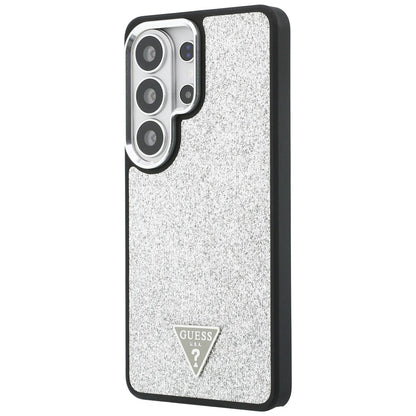 MagSafe futrola za Samsung Galaxy S26 Ultra S948, Guess, Fixed Glitter Triangle Logo, Srebrna