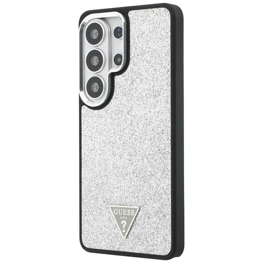 MagSafe futrola za Samsung Galaxy S26 Ultra S948, Guess, Fixed Glitter Triangle Logo, Srebrna