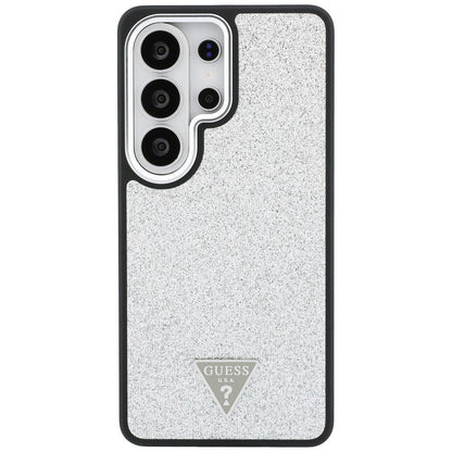 MagSafe futrola za Samsung Galaxy S26 Ultra S948, Guess, Fixed Glitter Triangle Logo, Srebrna