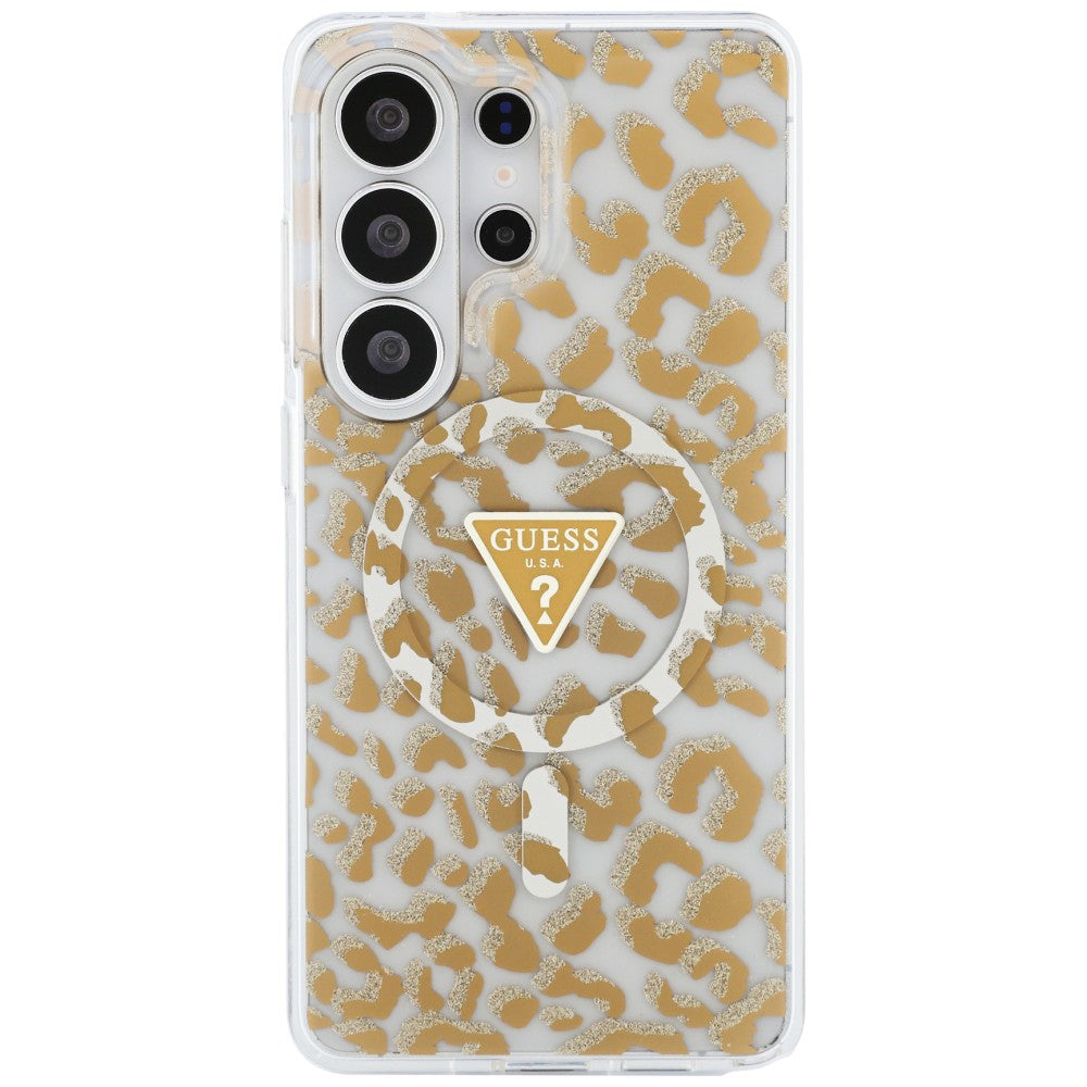 Futrola MagSafe za Samsung Galaxy S26 Ultra S948, Guess, IML Leopard Pattern, Braon