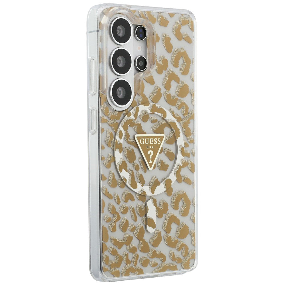 Futrola MagSafe za Samsung Galaxy S26 Ultra S948, Guess, IML Leopard Pattern, Braon