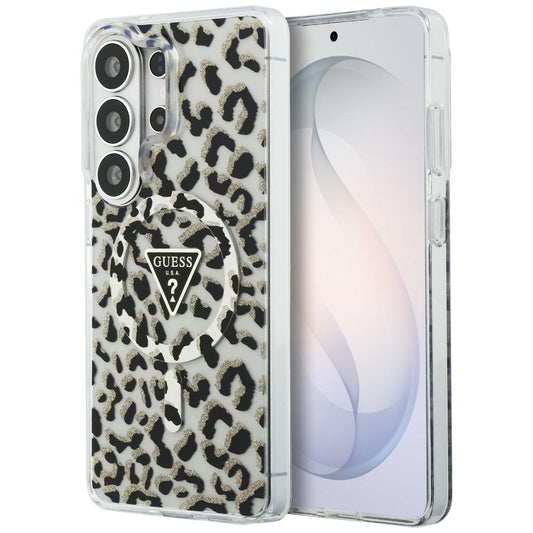 Futrola MagSafe za Samsung Galaxy S26 Ultra S948, Guess, IML Leopard Pattern, Crna