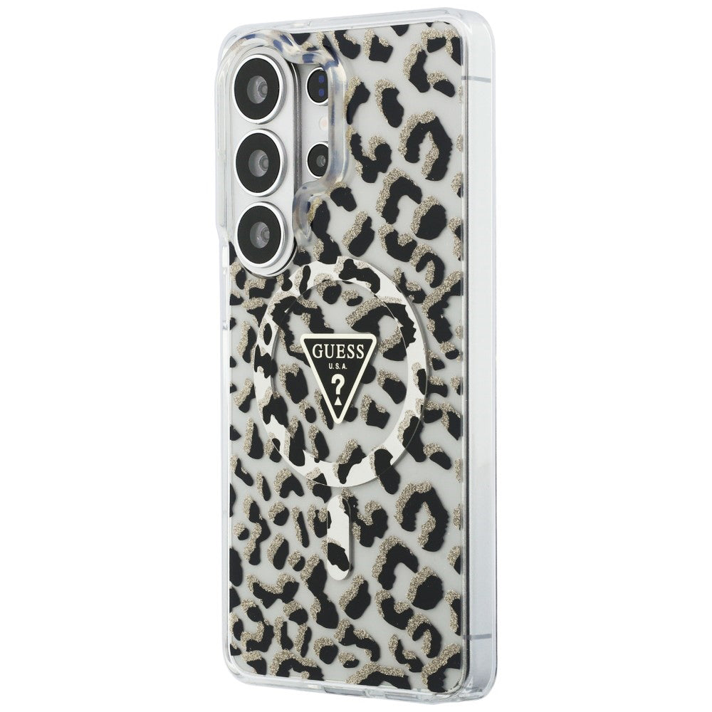 Futrola MagSafe za Samsung Galaxy S26 Ultra S948, Guess, IML Leopard Pattern, Crna