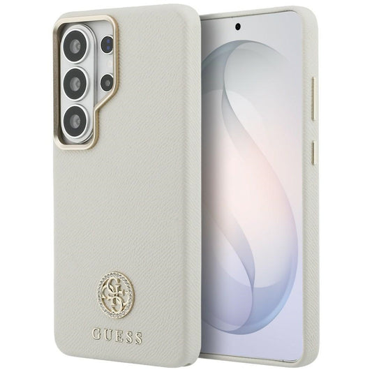 Futrola MagSafe za Samsung Galaxy S26 Ultra S948, Guess, Rhinestone Round Logo, Bež