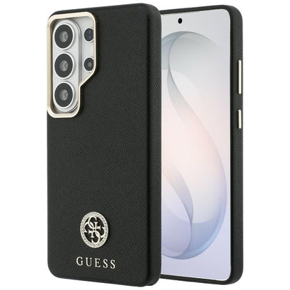 Futrola MagSafe za Samsung Galaxy S26 Ultra S948, Guess, Rhinestone Round Logo, Crna
