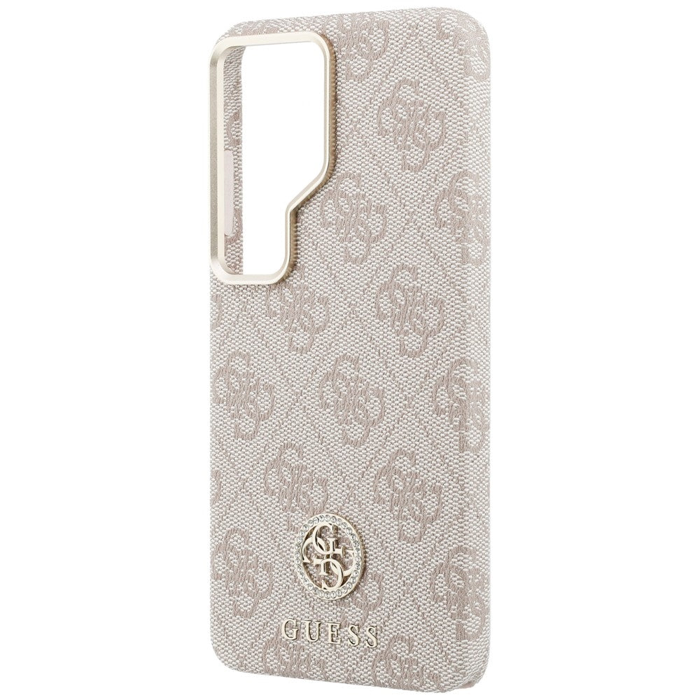 Futrola MagSafe za Samsung Galaxy S26 Ultra S948, Guess, Rhinestone Round Logo, Roze