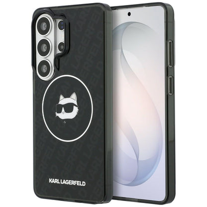 Futrola MagSafe za Samsung Galaxy S26 Ultra S948, Karl Lagerfeld, IML Choupette Head on KL Repeated Logo, Crna