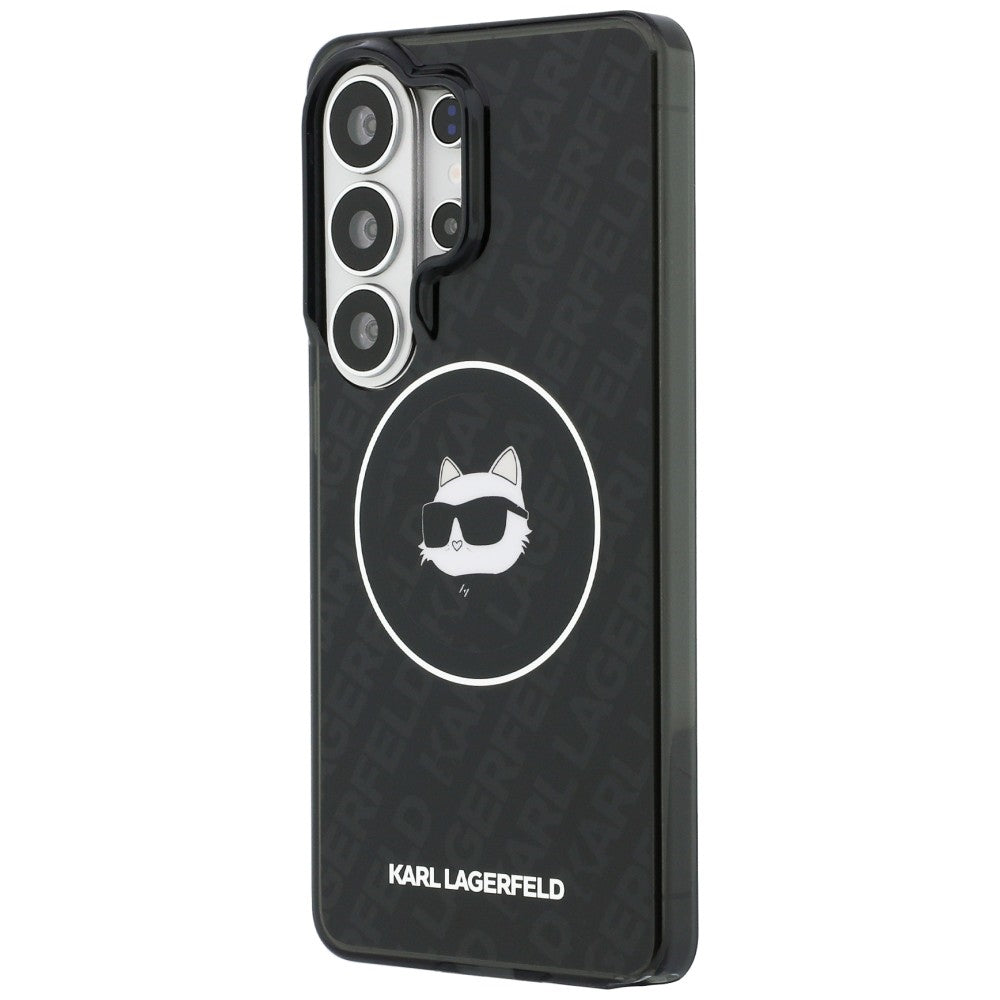 Futrola MagSafe za Samsung Galaxy S26 Ultra S948, Karl Lagerfeld, IML Choupette Head on KL Repeated Logo, Crna