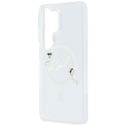 Futrola MagSafe za Samsung Galaxy S26 Ultra S948, Karl Lagerfeld, IML Choupette Karl Script Logo, Bela.