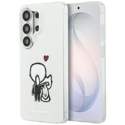 MagSafe futrola za Samsung Galaxy S26 Ultra S948, Karl Lagerfeld, IML Karl & Choupette Back Logo, Bela