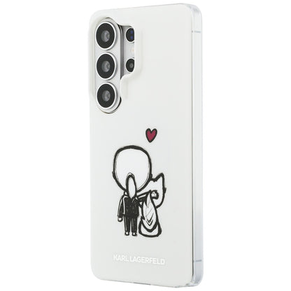 MagSafe futrola za Samsung Galaxy S26 Ultra S948, Karl Lagerfeld, IML Karl & Choupette Back Logo, Bela